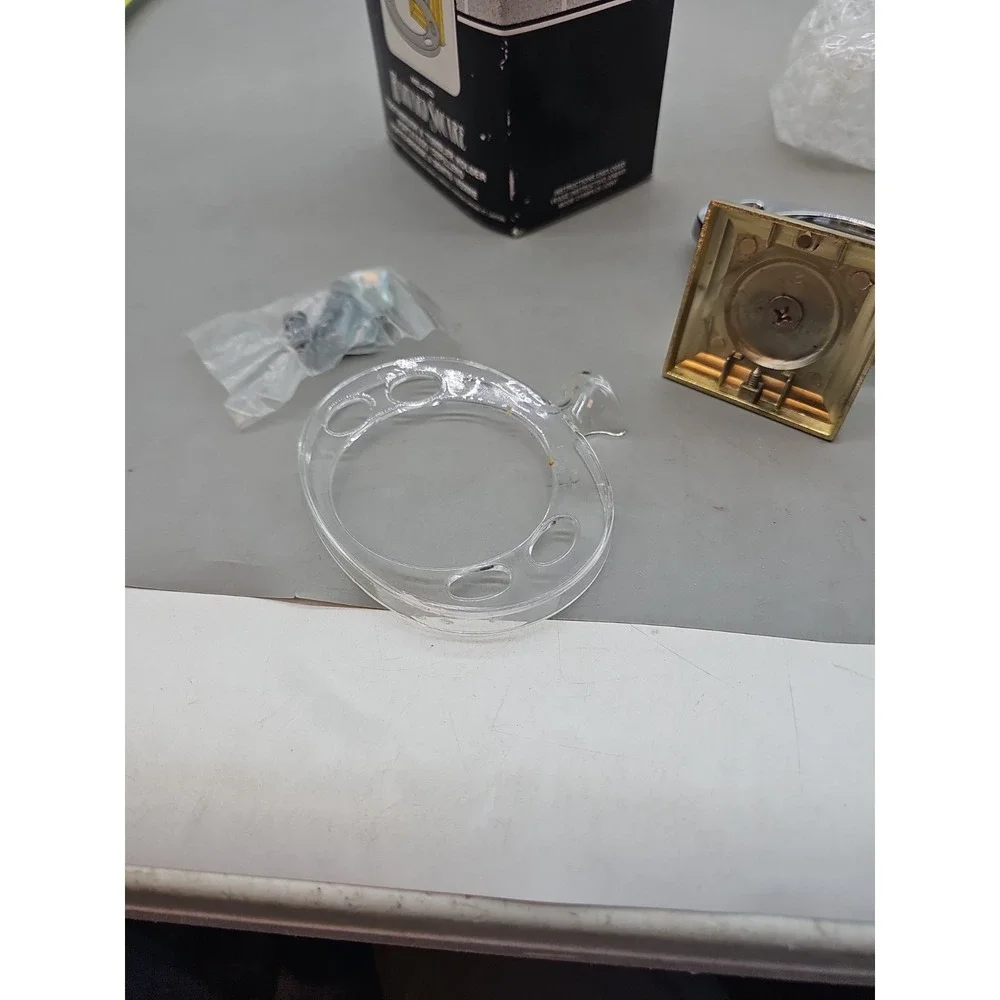 Vintage Melard Solid Brass & Chrome Toothbrush Tumbler Holder Wall Mount NEW